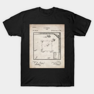 Baseball Patent - Sports Fan Softball Baseball Art - Antique T-Shirt